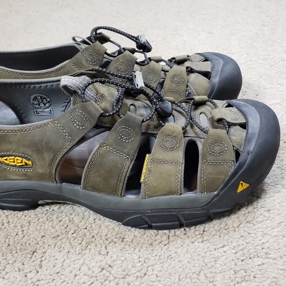 KEEN Newport Leather Hiking Sandals for Men 14M Waterproof Green - Picture 4 of 11